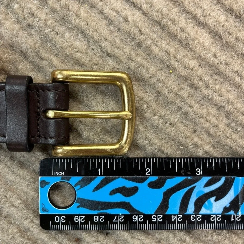 Vineyard Vines Mens Golf Bag Canvas Club Belt Navy Brown Leather Brass Size 44
